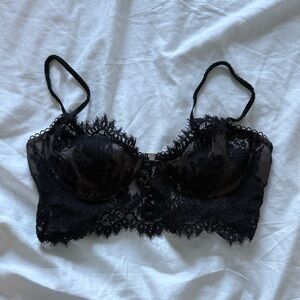 for love & lemons black lace bralette top